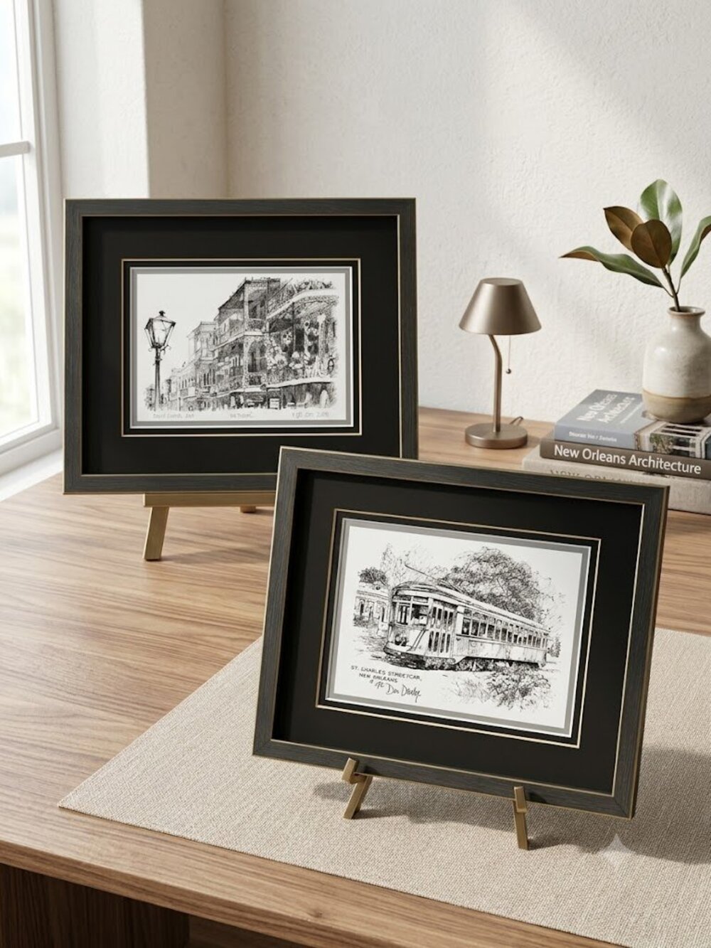 New Orleans Architecture Art Prints & Matts Set (2-Piece)